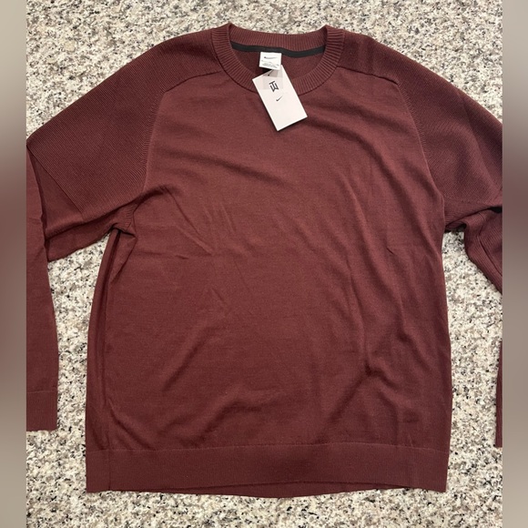 Nike TW Tiger Woods Collection Knit Golf Sweater Wool Blend CU9782-652 Men Sz XL - Picture 2 of 14